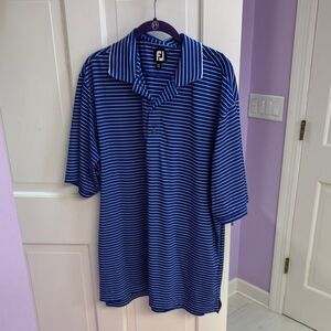 FootJoy Men's Blue Striped Shirt